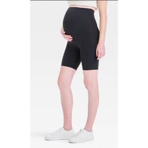 Isabel Butter Soft Maternity Bike Shorts Size Medium Black